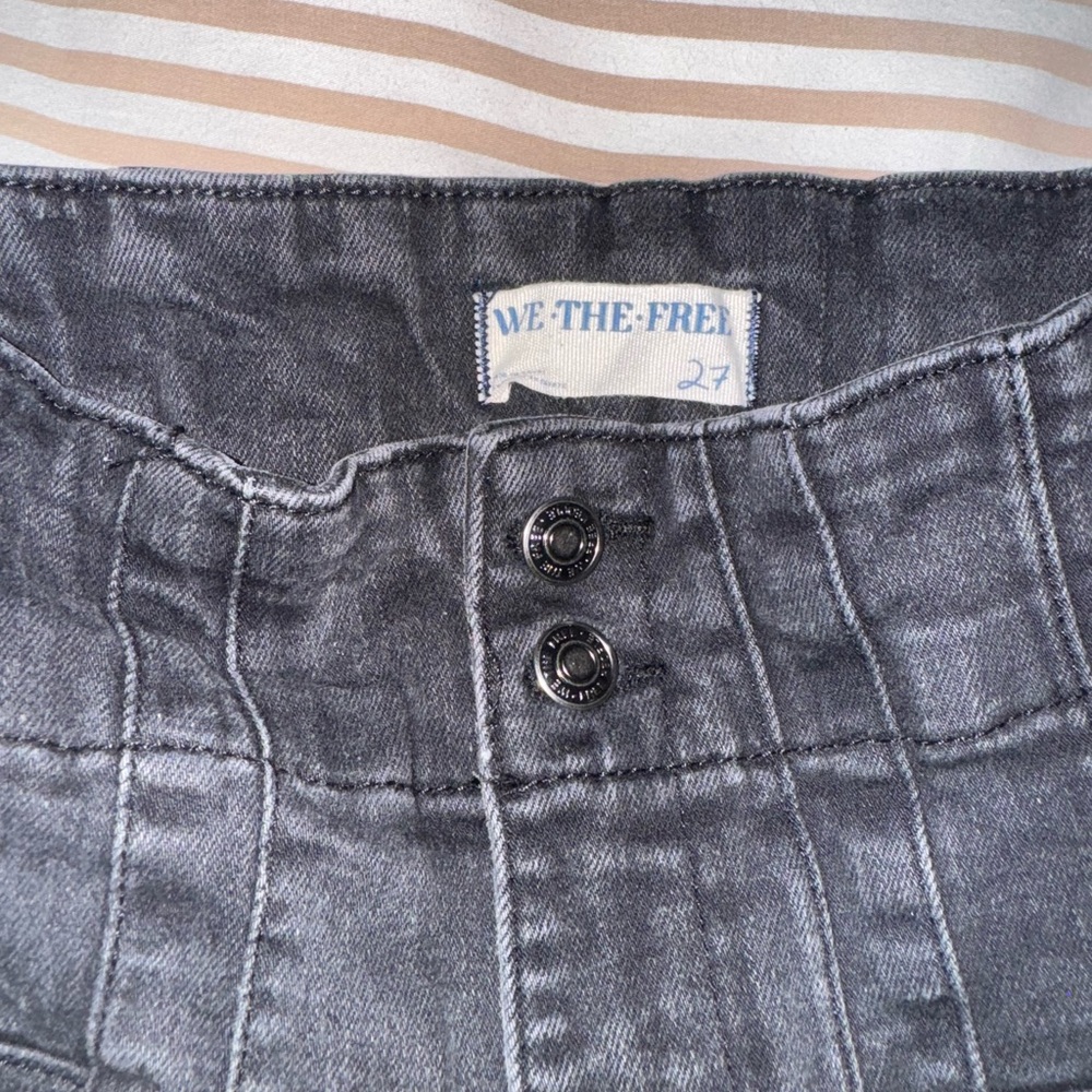 We The Free Charcoal Buttoned Pants